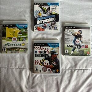 Sony PlayStation 3 Sports Game Collection - Black and White
